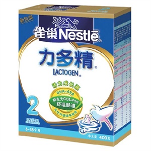 雀巢 力多精2段较大婴儿配方奶粉 400g/盒(6-18个月)