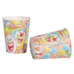 生日用品/生日聚会用品/生日派对用品/礼品/魔术小丑纸杯6个/包
