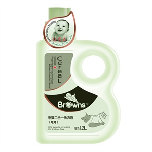 布朗天使孕婴二合一洗衣液【皂角】1200ml