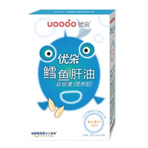 优朵 鳕鱼肝油软胶囊（营养型）600mg×30粒/盒