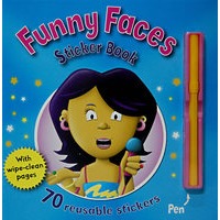 女孩脸部贴画 Funny faces sticker book for girls