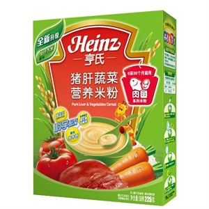 亨氏 猪肝蔬菜营养米粉(6-36个月) 225G/盒