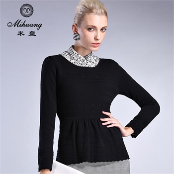 <em>羊绒毛衣</em>女套头修身便宜价格 羊绒衫短款套头