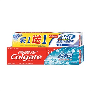 Colgate高露洁 冰爽薄荷牙膏180g送美白牙膏70g