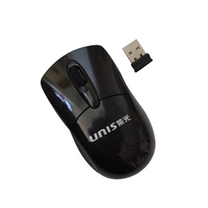 【当当销售配送】UNIS紫光 S-900(USB) 2.4G 10米无线光电鼠标 黑色