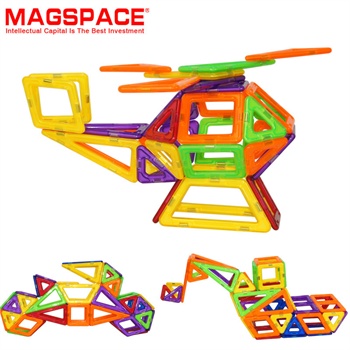 琛达magspace磁力片积木建构片62片磁力建构片磁性积木益智玩具