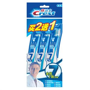 佳洁士全优七效牙刷买二送一装