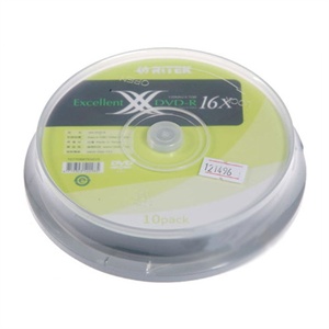 【当当自营】 Ritek 铼德 DVD-R X系列 16X 10片桶装 刻录盘