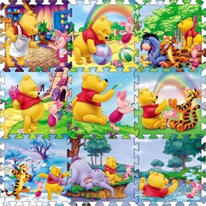 Disney 迪士尼 维尼经典照EVA彩印儿童拼图地垫组合9片装 FS460