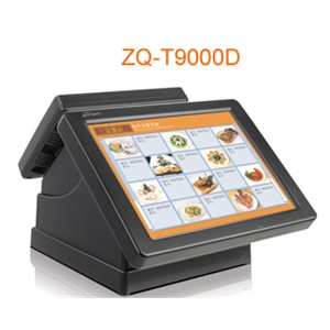 【商城正品】中崎 ZQ-T9000D 高档触摸POS终端 带广告屏 精品会所