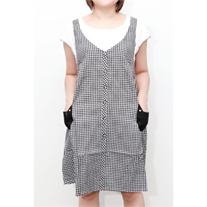 今生宝贝 孕妇连衣裙 黑白格 L码（165/96B)
