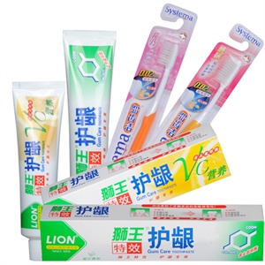 狮王 （细齿洁精巧+弹力护龈+特效牙膏（留兰香170g+Vc营养型100g)）