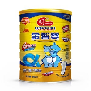 wissun 明一 金智婴1段婴儿配方奶粉 900g 听装
