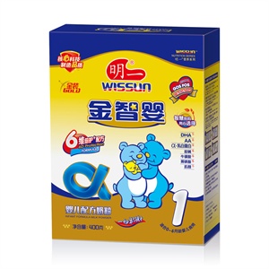 wissun 明一 金智婴1段婴儿配方奶粉 400g 盒装