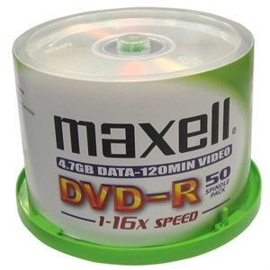 MAXELL麦克赛尔 DVD-R 16X 50P片环保装光盘