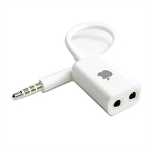 iphone 快乐二人组耳机分线器 短线 ipod耳机分线器 分频器