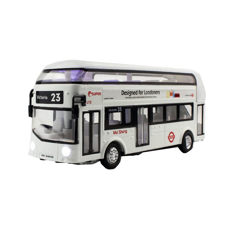 【儿童玩具合金汽车模型 伦敦巴士双层公交车