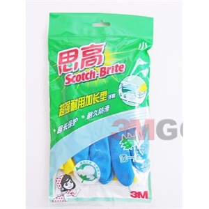 【3M网络授权】思高超强耐用加长型手套(小)