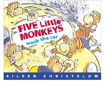 英文图书 五只小猴子洗车 Five Little Monkeys 