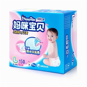 妈咪宝贝瞬吸干爽纸尿裤L女150片