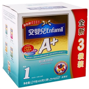 美赞臣 安婴儿A+(新)3袋装 400克*3/盒