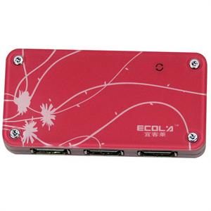 [当当销售配送][当当销售配送]MEgo魅格系列3+1时尚USB集线器 USB-HUB106PK粉色