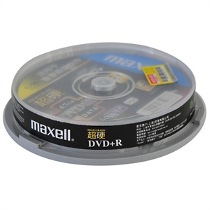 【当当销售配送】MAXELL麦克赛尔 DVD+R 16X 4.7GB 超硬 10片桶装 刻录盘