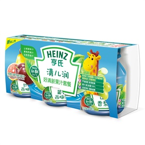亨氏清儿润好消化果汁套餐（葡萄桑椹汁，香梨山楂汁，甘蔗西柚汁）