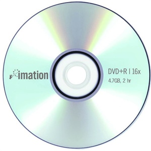 【当当销售配送】IMATION 怡敏信 DVD+R 16X 4.7GB 商务银盘 10片桶装 刻录盘