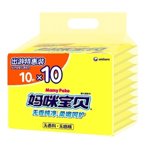 妈咪宝贝婴儿湿纸巾(经济型）10P×10包