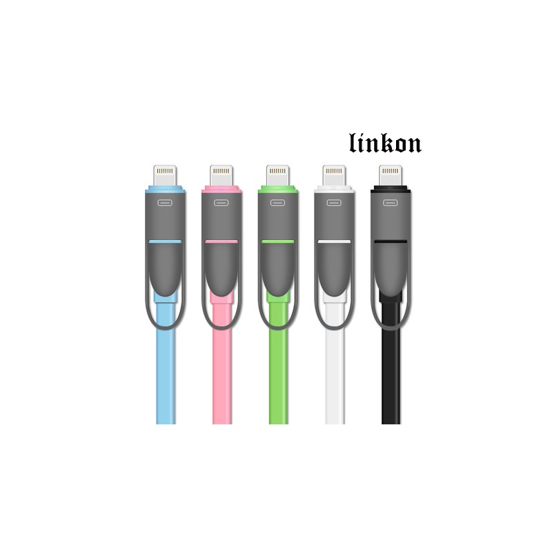 【LINKON 安卓和IOS通用USB手机充电两用线
