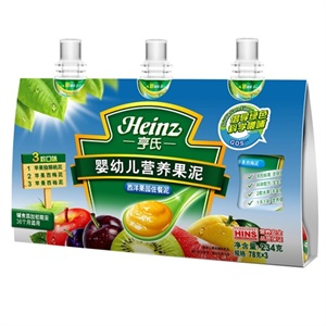 亨氏 婴幼儿配方营养果泥-西洋果园(12*3*78g)