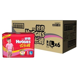 好奇成长裤大号女宝宝18片*6包/箱