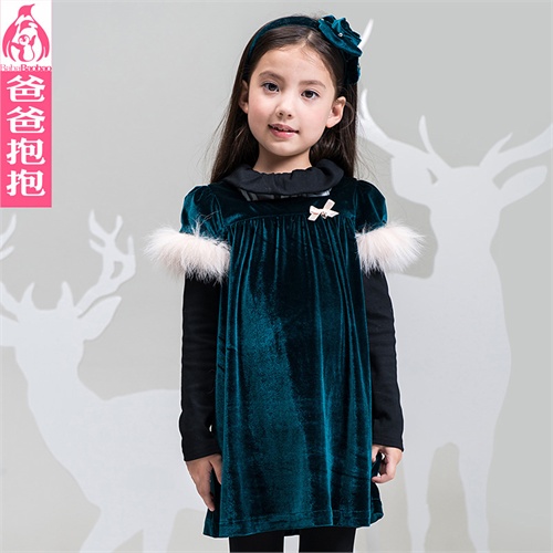 <em>爸爸抱抱</em> 2013新款秋装<em>女童连衣裙</em>背心裙 灯芯
