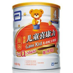 100%原装进口 雅培 智护金装儿童喜康力奶粉4段桶装 900g*12桶/箱