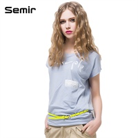 <em>森马</em>2014<em>夏装</em>新款<em>女装</em>t恤 女款圆领印花短袖T