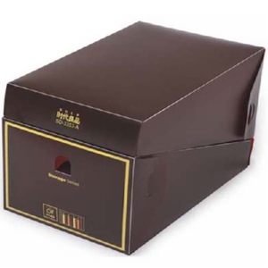 时代良品环保塑料壳折叠收纳箱鞋盒SD-3353-A 咖