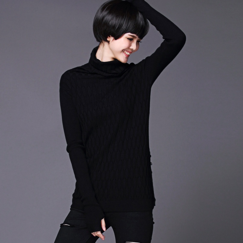 【2015秋季新款高领针织修身<em>毛衣</em> 纯色打底衫
