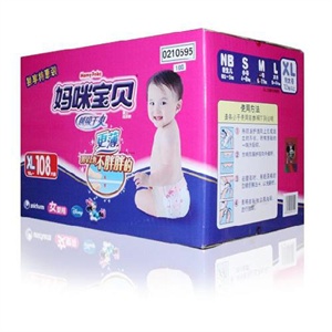 妈咪宝贝 瞬吸干爽纸尿裤彩箱装 女XL 108片