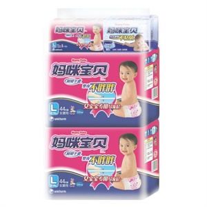妈咪宝贝 瞬息干爽纸尿裤大包装大号L 44 女 组合装