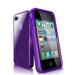 【当当销售配送】ISkin solo for iphone4 抗菌TPU保护套(清水紫 为iphone4量身打造）