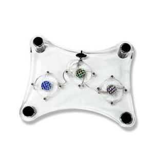 笔记本水晶散热垫(带3风扇 蓝光）USB接口超静音 特价