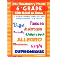 六年级学生必会的240个词/240 Vocabulary Words 6th Grade Kids Need To Know