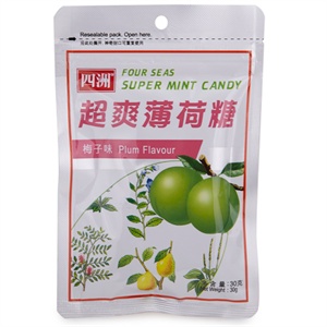 四洲 超爽薄荷糖(梅子味)30克*10袋