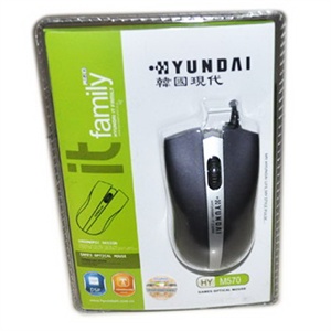 【当当自营】Hyundai现代HY-M570鼠标银灰色