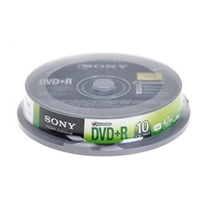 【当当销售配送】SONY 索尼 DVD+R 16X 4.7G 台产 桶装10片 刻录盘