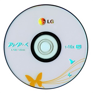 【当当销售配送】LG DVD+R 16X 4.7GB 蝴蝶 25片桶装 刻录盘