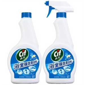 晶杰 浴室强效去水印水垢肥皂渍强效清洁剂+补充瓶装(500g+500g)