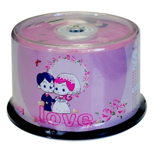 【当当自营】 Unis 紫光 DVD-R 16X 4.7GB LOVE系列 50片桶装 刻录光盘