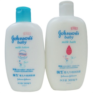 强生牛奶润肤露200m 送 强生婴儿牛奶沐浴露300ml